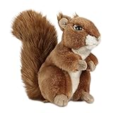 Living Nature Eichhörnchen Kuscheltier, realistisches, Flauschiges Plüschtier für Babys, Jungs, Mädchen und Erwachsene, nachhaltiges Stofftier für Kinder, Geschenke zur Geburt, 20 cm