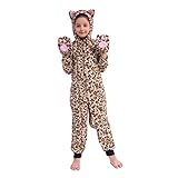 Sincere Party Gepard Onesie,Affe Onesie,Kuh Onesie Fleece Tier Onesie Kostüme und Spinne Oneise Kostüm für Unisex Kinder