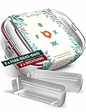 FOXBOXX Brotdose Edelstahl Premium | XL 1400ml | 2 Trenner | DualCham Dichtung & Smart Clips | Auslaufsichere ÖKO Bento Box - Kinder & Erwachsene