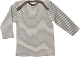 Cosilana, Baby Unterhemd Langarm, 70% Wolle 30% Seide (Braun Geringelt, 50-56)