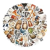 Cosmeria Sticker Set 100 Stück, Süße Tiere Aufkleber Kinder, Wasserdicht Vinyl Sticker Für Laptop, Wasserflasche, Fahrrad, DIY Projekt, Vielseitige Anwendung