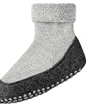 FALKE Stoppersocken Cosyshoe Minis K Hp Wolle rutschhemmende Noppen 1 Paar, Grau Light Grey 3400, 21-22