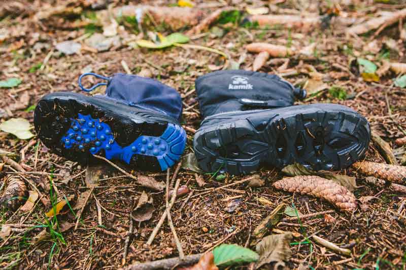 Sohlenprofil von Winterschuhen für den Waldkindergarten