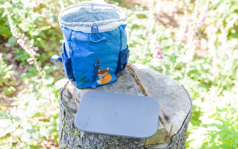 Rucksack Waldkindergarten mit Sitzkissen